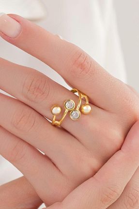 انگشتر نقره رنگی زنانه زیرکن Tmt Silver - کد 874981424