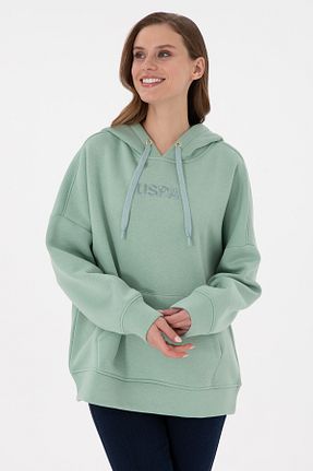سوئیشرت سبز زنانه ساده U.S. Polo Assn. - کد 874998732