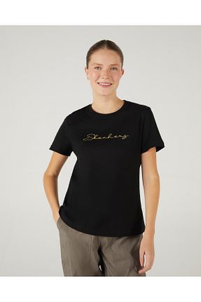تیشرت مشکی زنانه رگولار Skechers - کد 861828274