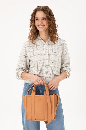 کیف دوشی قهوه ای زنانه چرم مصنوعی U.S. Polo Assn. - کد 875014611