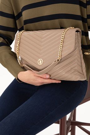 کیف دوشی قهوه ای زنانه U.S. Polo Assn. - کد 875036146