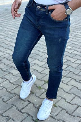 شلوار جین آبی مردانه پاچه تنگ DOPPİO