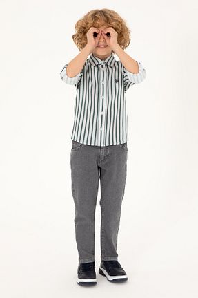 پیراهن سبز بچه گانه یقه پیراهنی U.S. Polo Assn. - کد 862446533