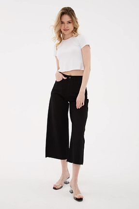 شلوار مشکی زنانه پارچه Fashion Friends - کد 650195017