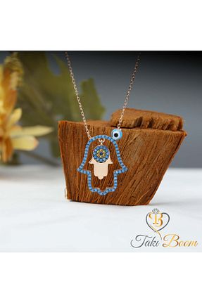 گردنبند نقره صورتی زنانه 925 عیار Takı Boom - کد 62243046
