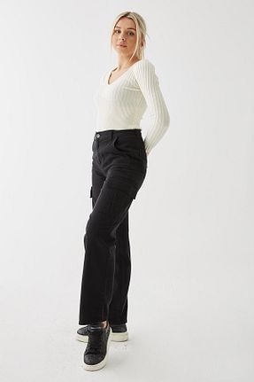 شلوار مشکی زنانه پارچه Fashion Friends - کد 765270549