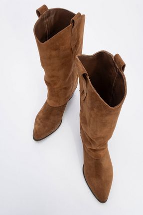 چکمه قهوه ای زنانه چرم خالص luvishoes - کد 875153608