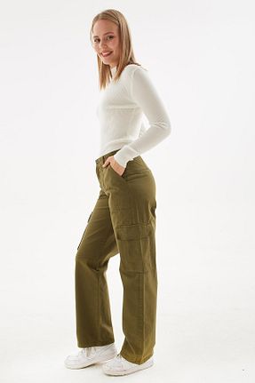 شلوار خاکی زنانه جین Fashion Friends - کد 875077413