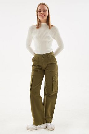شلوار خاکی زنانه جین Fashion Friends - کد 875077413
