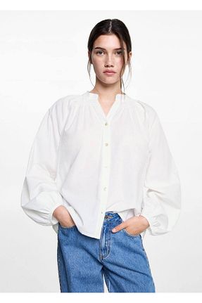 تیشرت سفید زنانه رگولار MANGO Teen - کد 875174896