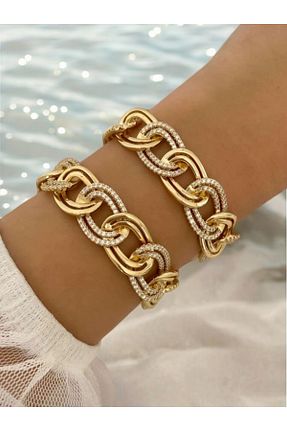 دستبند استیل (فولاد) طلائی زنانه استیل (فولاد) XUPING JEWELRY - کد 875198049