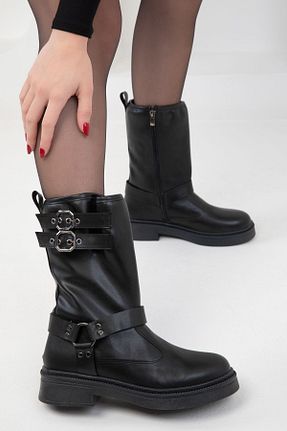 بوت / نیم بوت مشکی زنانه چرم مصنوعی SOHO - کد 872901186