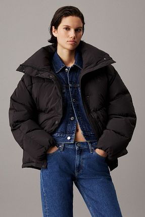 کاپشن مشکی زنانه Relaxed Calvin Klein - کد 870281276