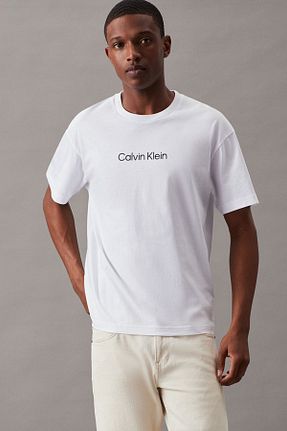 تیشرت سفید مردانه رگولار Calvin Klein - کد 797132264