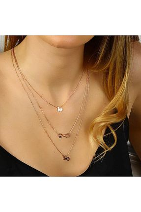 گردنبند نقره رنگی زنانه 925 عیار Kuyumcudukkani - کد 804789734