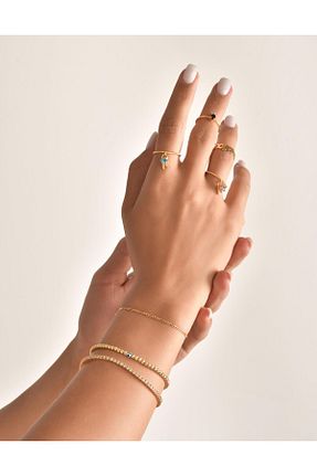 دستبند نقره زرد زنانه 925 عیار Kuyumcudukkani - کد 844632560