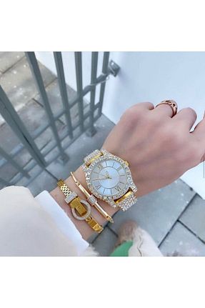ساعت مچی طلائی زنانه 38 میلی متر ÇENÇEN - کد 123822714