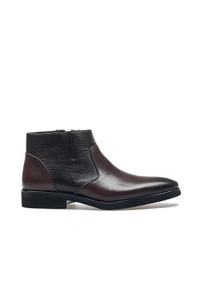 بوت / نیم بوت قهوه ای مردانه چرم خالص Pierre Cardin - کد 875247245