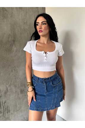 بلوز سفید زنانه ساده Asfa Moda - کد 844101745