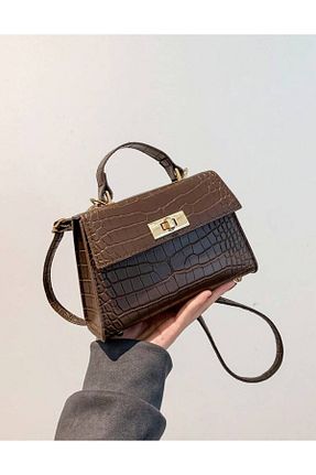 کیف دوشی قهوه ای زنانه چرم مصنوعی İAMBTŞY - کد 875477680