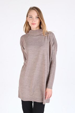 تونیک قهوه ای زنانه بافتنی Rays - کد 857607461