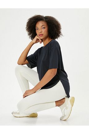 تیشرت طوسی زنانه Relaxed Koton - کد 777592478