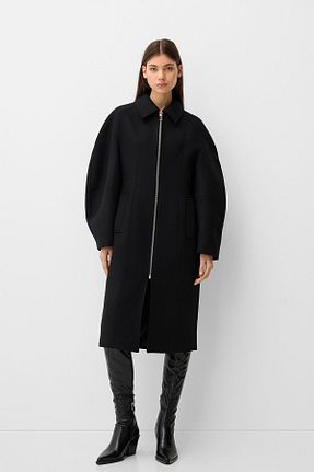 ترنچکت مشکی زنانه پلی استر Bershka - کد 878194992
