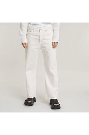 شلوار جین سفید زنانه پاچه گشاد G-STAR RAW - کد 836127686