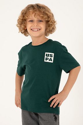 تیشرت سبز بچه گانه یقه دوچرخه U.S. Polo Assn. - کد 875660537