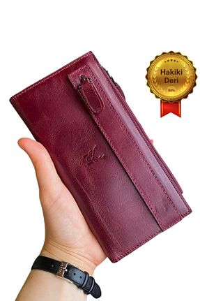 کیف پول زرشکی زنانه ابعاد بزرگ Modica - کد 90517914