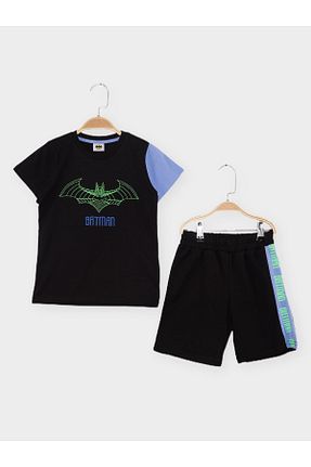 ست بالاتنه و پائین تنه مشکی بچه گانه بافتنی Batman - کد 827149458