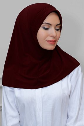 روسری زرشکی ساده HÜRREM BONE - کد 208525487