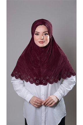 روسری زرشکی ساده HÜRREM BONE - کد 772200105