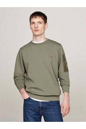 سوئیشرت سبز زنانه ساده Tommy Hilfiger - کد 875698913