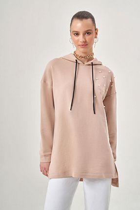 سوئیشرت بژ زنانه ساده Mizalle - کد 746351597