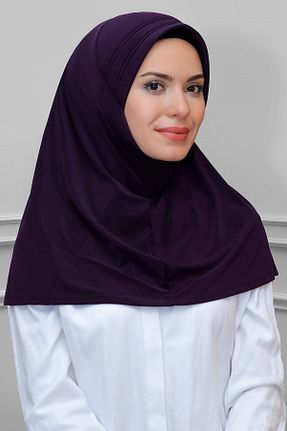 روسری بنفش ساده HÜRREM BONE - کد 208525364