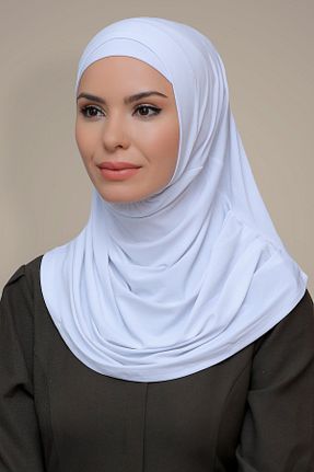 روسری سفید ساده HÜRREM BONE - کد 208525395