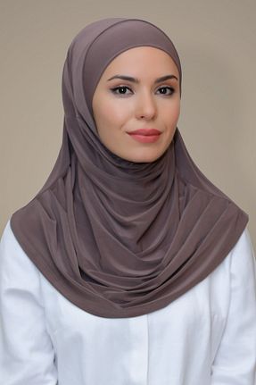 روسری قهوه ای ساده HÜRREM BONE - کد 208525214