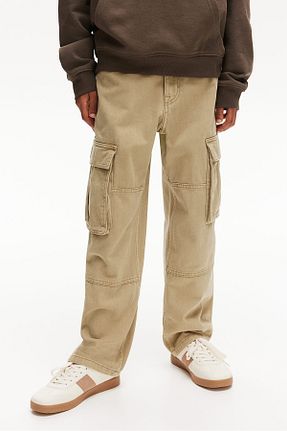 شلوار جین بژ بچه گانه پاچه لوله تفنگی H&M - کد 868753593
