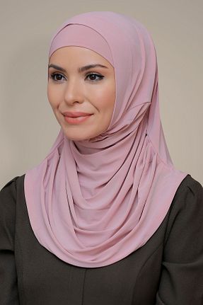 روسری صورتی ساده HÜRREM BONE - کد 208525284