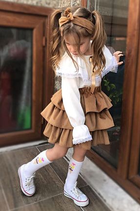 ست بالاتنه و پائین تنه قهوه ای بچه گانه بافتنی Riccotarz - کد 226178268