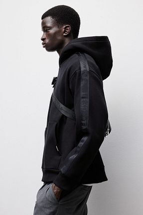 سوئیشرت مشکی مردانه رگولار H&M - کد 875703199
