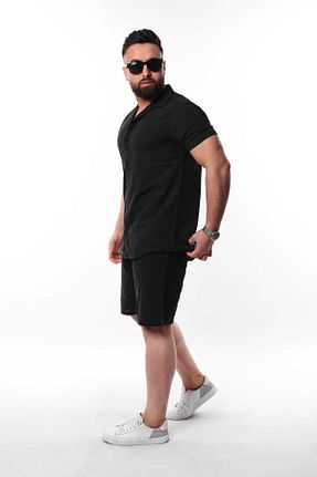 ست بالاتنه و پائین تنه مشکی مردانه بافتنی MCZ GİYİM - کد 875709504
