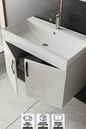 ست کمد حمام سفید KAREN BANYO - کد 861347957