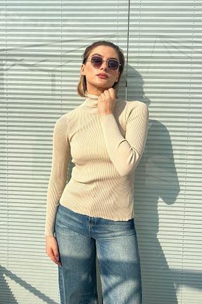 پلیور قهوه ای زنانه ساده ModaPlaza - کد 875715794