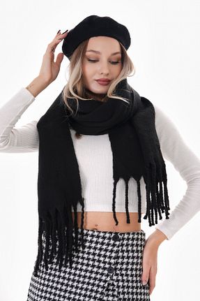 شال گردن مشکی زنانه نخ Ritagarcia - کد 875710529
