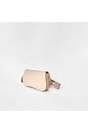 کیف دوشی بژ زنانه چرم مصنوعی simru store - کد 875712946