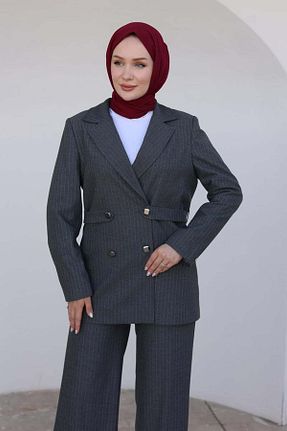ست بالاتنه و پائین تنه طوسی زنانه بافتنی Armine TREND - کد 871393299