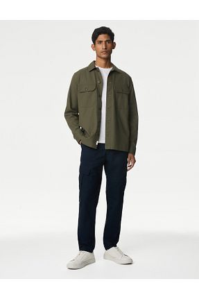 شلوار سرمه ای مردانه پنبه ای Marks & Spencer - کد 843795012