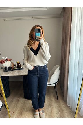 شلوار جین سرمه ای زنانه رگولار ESMA GÜL BUTİK - کد 875714349